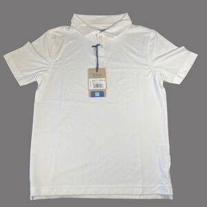 Chubbies Youth XS Lightweight Vanna Performance White Polo NEW School Summer